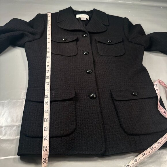 Casual Corner Virgin Wool Blazer Women Suit Jacket Career Button Long Sleeve - Picture 2 of 15